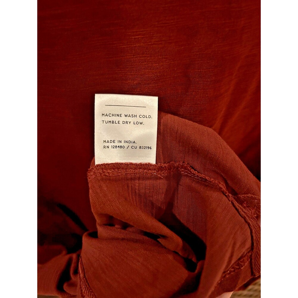 PACT Men's Organic Softspun Essential Pocket Crew Tee 2 Pack S Rust Carbon Slub - Picture 6 of 10